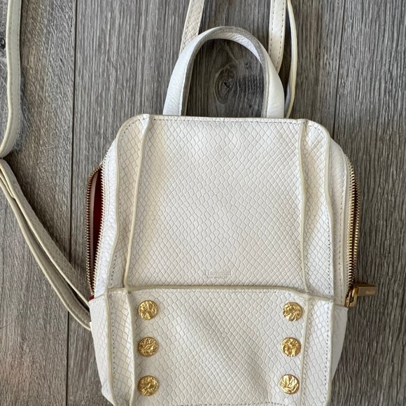Hammitt Hunter Mini Marshmallow White Snake Mini Backpack Purse - Picture 2 of 7